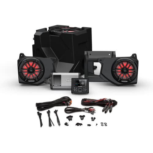 Rockford Fosgate RNGR18-STG3 Audio Kit: PMX-2 Receiver, 800-Watt Amp, M1 Series Color Optix Multicolor LED Lighted Front Speakers & Subwoofer for Select Polaris Ranger Models (2018-2022) Rockford Fosgate RNGR18-STG3 Audio Kit: PMX-2 Receiver, 800-Watt Amp, M1 Series Color Optix Multicolor LED Lighted Front Speakers & Subwoofer for Select Polaris Ranger Models (2018-2022)